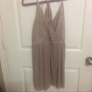 Express rose gold short dress size M